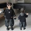 Boys' Trendy Leopard Sweatshirt Set - Autumn/Spring 2025 Fashionable Two-Piece Outfit for Toddlers