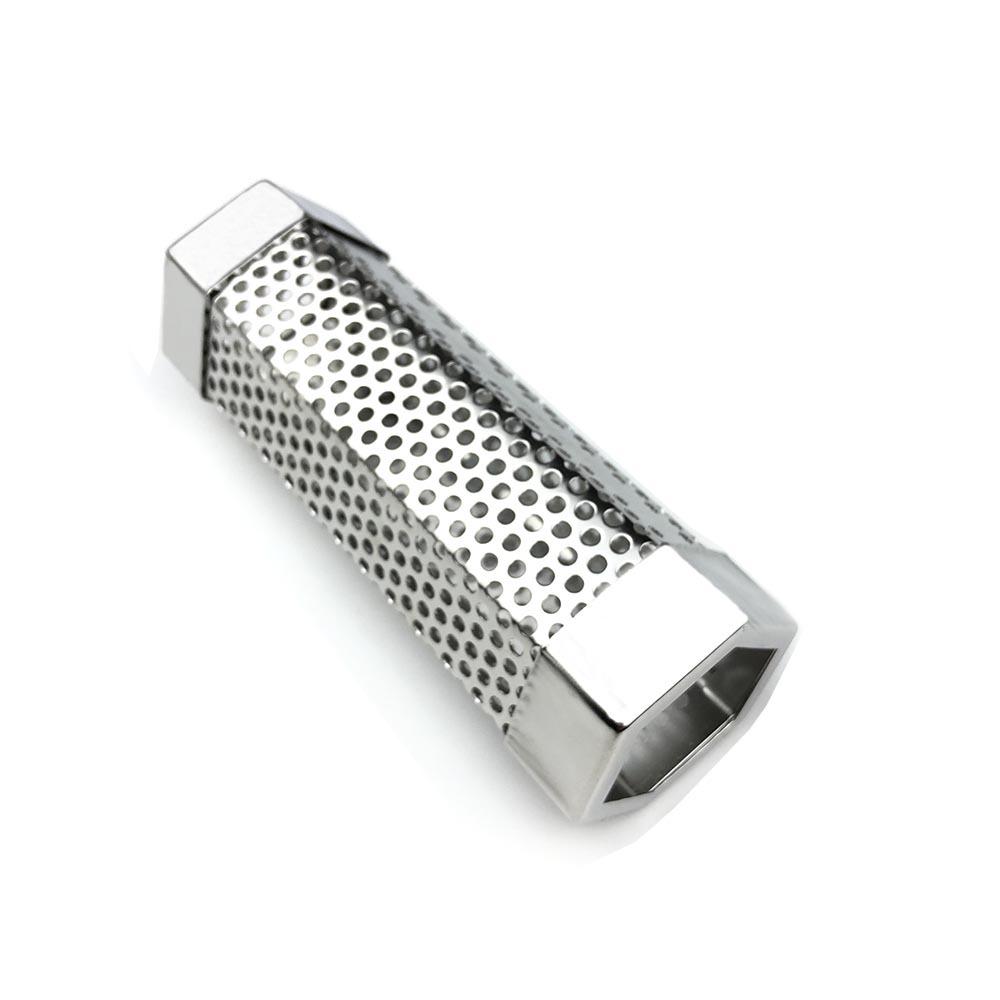 Шестигранная трубка для копчения из нержавеющей стали для барбекю из фруктовой древесины