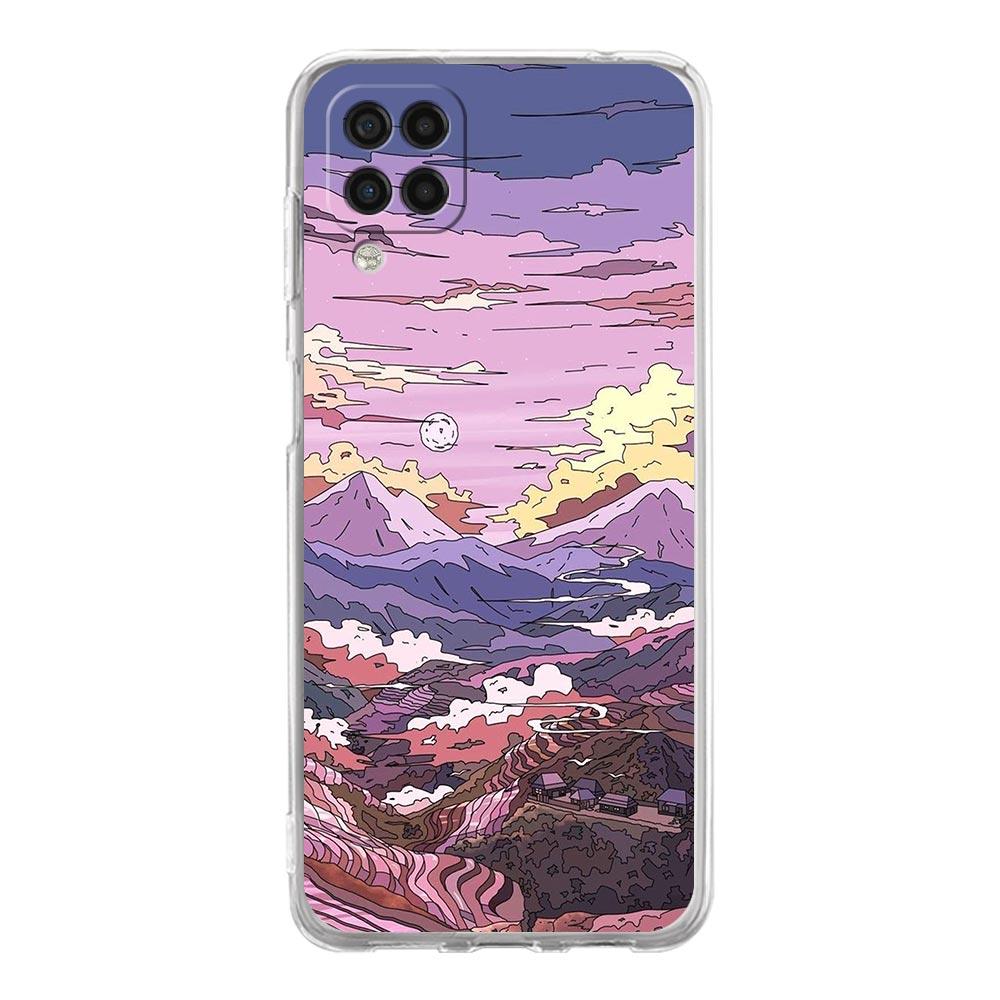 INS Япония Закат Пейзаж Чехол для телефона Для Samsung A51 A71 A21S A12 A11 A31 A41 A01 A03S A22 A13 A33 A73 A53 A52 A32 5G A23 Чехол