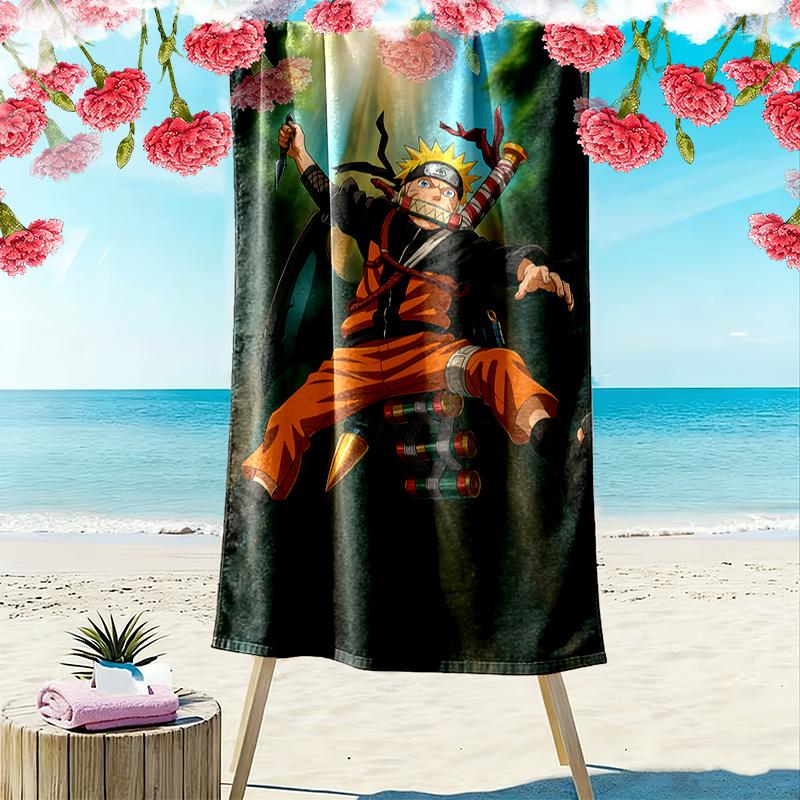 naruto Beach Towel, Durable and Easy to Clean, Soft and Vibrant Beach Towel Perfect for Travel