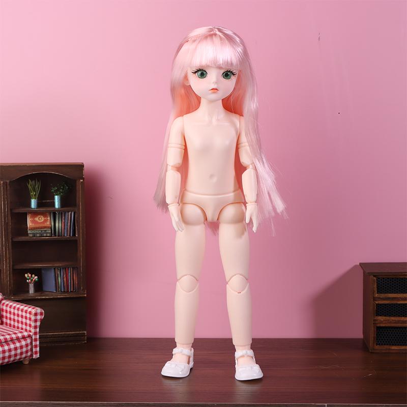 Bjd Кукла Голая Гаплоидная Множественные Съемные Суставы 30 См 1/6 3D Серая Зеленая Фиолетовая Синяя Привлекательные Глаза Кукла Подарок на День Рождения для Девочек Игрушка