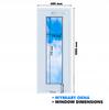 White PVC window, tiltable, 40x100, new, 400x1000, double-glazed, tiltable