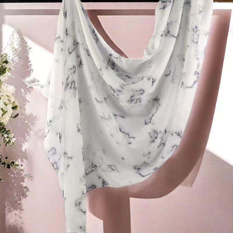 Watercolour Floral Printed Modal Breathable Light Weight Soft Cotton Rayon Viscose Woven Modal Muslim Women Shawl Hijab Scarf