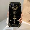 Чехол-кошелек со знаком зодиака и картами Таро для iPhone 16 15 14 13 12 11 Pro Max XS XR X Plus 12 13 Mini с бампером, задняя крышка