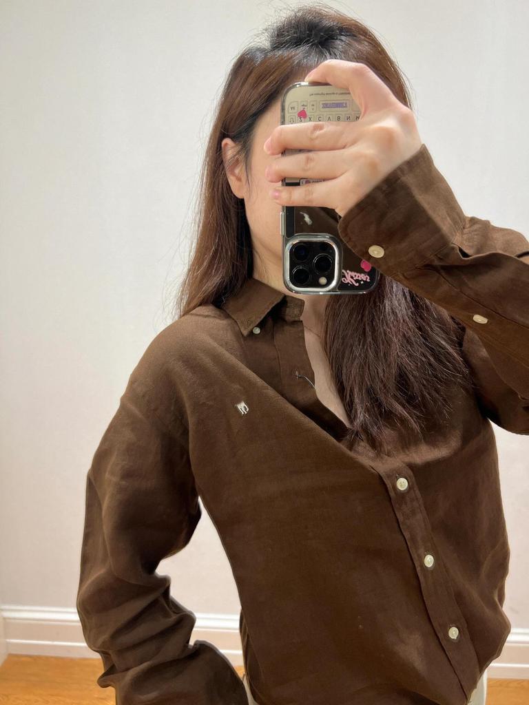 RL Ralph Lauren Хлопковая рубашка-поло с длинным рукавом и логотипом Small Pony для защиты от солнца - Мужская и женская коллекция Весна/Осень.