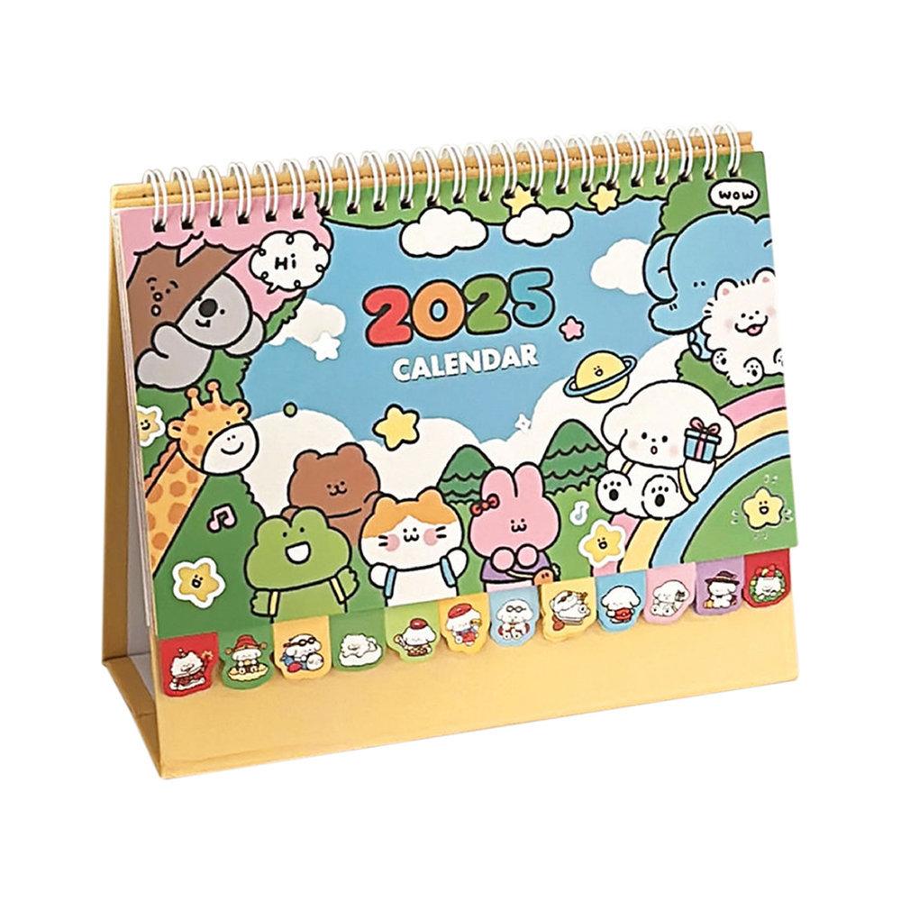 Мультфильм Настольный Календарь Девочка Настольный Календарь Украшение Студенческий План Перфокарточный Настольный Календарь