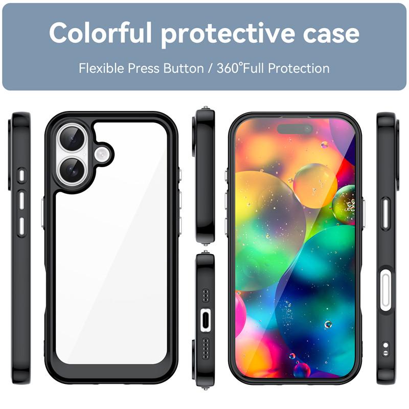 Чехол для iPhone 17 Чехол для iPhone 17 TPU Бортик Акриловая Задняя Панель Бампер Защитные Чехлы для Телефона для iPhone 17 Pro Max Air Funda