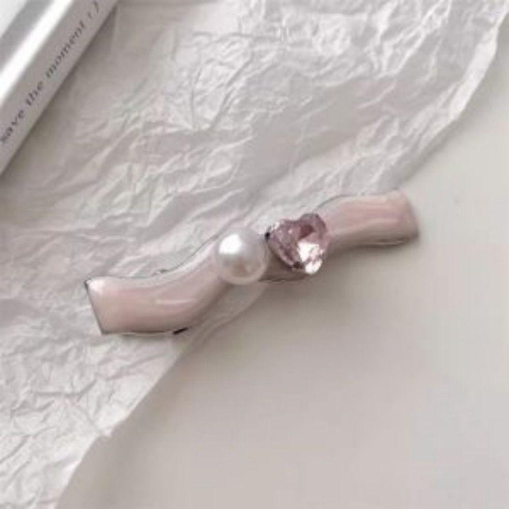 5Pcs/Set Heart Shape Hair Clips Cool Shiny Hair Accessories Trendy Barrettes  Women Girls