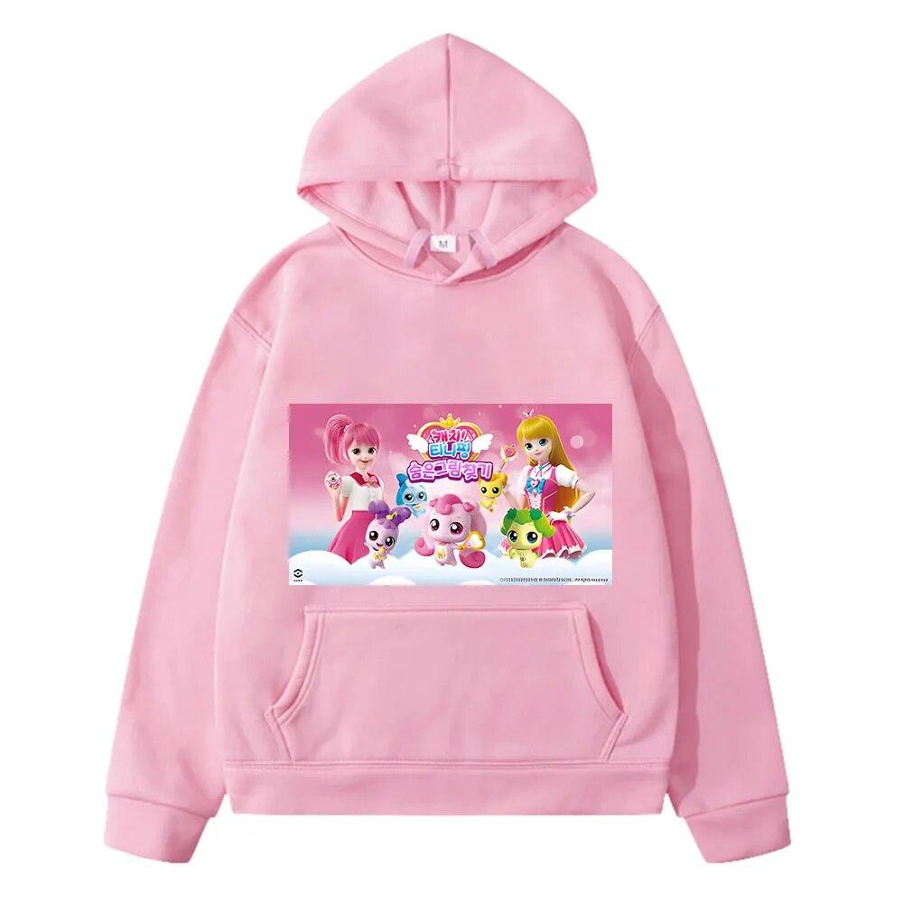 Tini Ping Hoodies Boys Clothes Autumn Sweatshirt Y2k Sudadera Casual Anime Hoodie Tini Ping Pullover Fleece Jacket Kids Clothes Girls