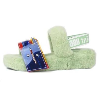 Alienant X Sheepskin Fashion Slippers женские тапочки зеленые 1151410-GGRDN