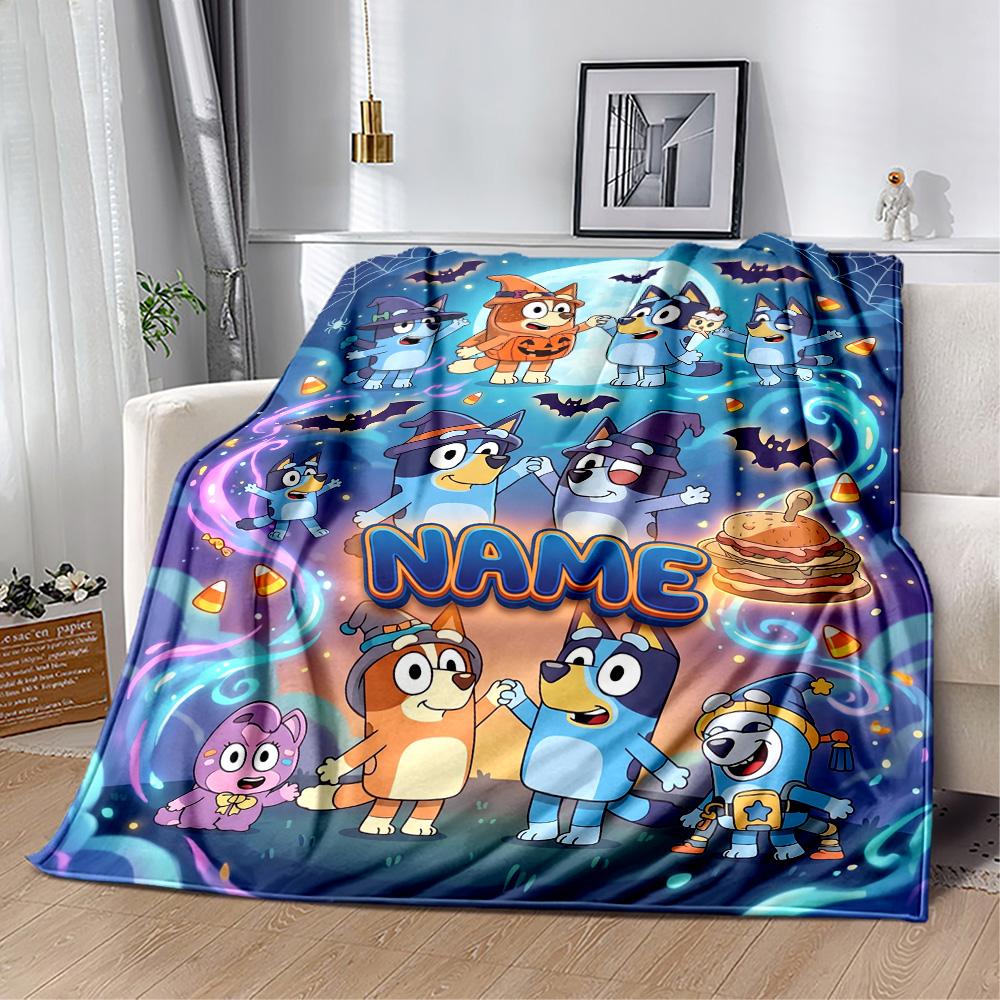 Halloween Costume Parade Personalized Name Blanket Multi-purpose Personalized Blanket Warmthful Decor Suitable for Nap Office Chair Couch