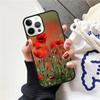 Красный Цветок Мака Чехол для Телефона Задняя Крышка для iPhone 17 Air 16 15 14 13 11 12 Pro Max Plus Чехол Coque