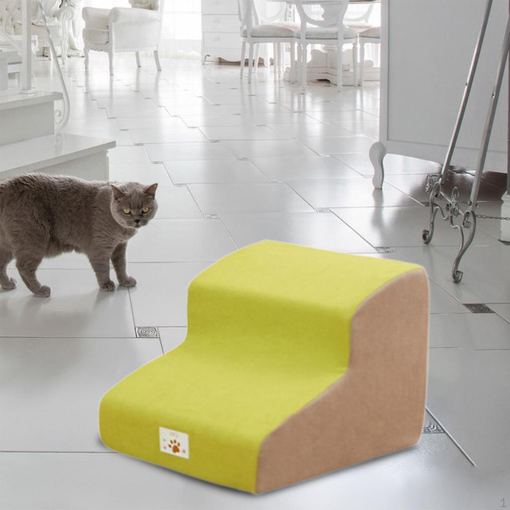 Лестница для собак, наклон 35 градусов, ступеньки для домашних животных, для внутреннего использования, портативная, с мягким нескользящим дном, легкая, моющаяся