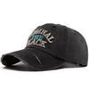 Винтажная бейсболка Мужская Женская Вышивка Буквой Snapback Весна Лето Стирка Хлопок Шляпа Козырек Модные Кепки для Повседневной Носки