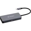 VERBATIM ХАБ USB-C 6 ПОРТОВ RJ45