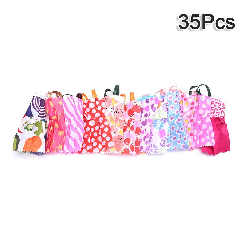 35 шт. Одежда для Барби, 12 шт. юбок + 12 пар туфель на высоком каблуке + 5 5 корон + 6 ожерелий