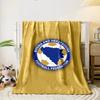 Bosnia and Herzegovina Football Emblem print blanket soft and cozy perfect for the living room bed sofa or a nap,gift