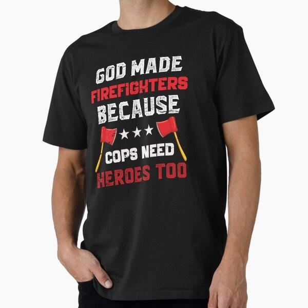 Present For Proud Firefighter Shirt Premium T-Shirt M-2XL Gift,