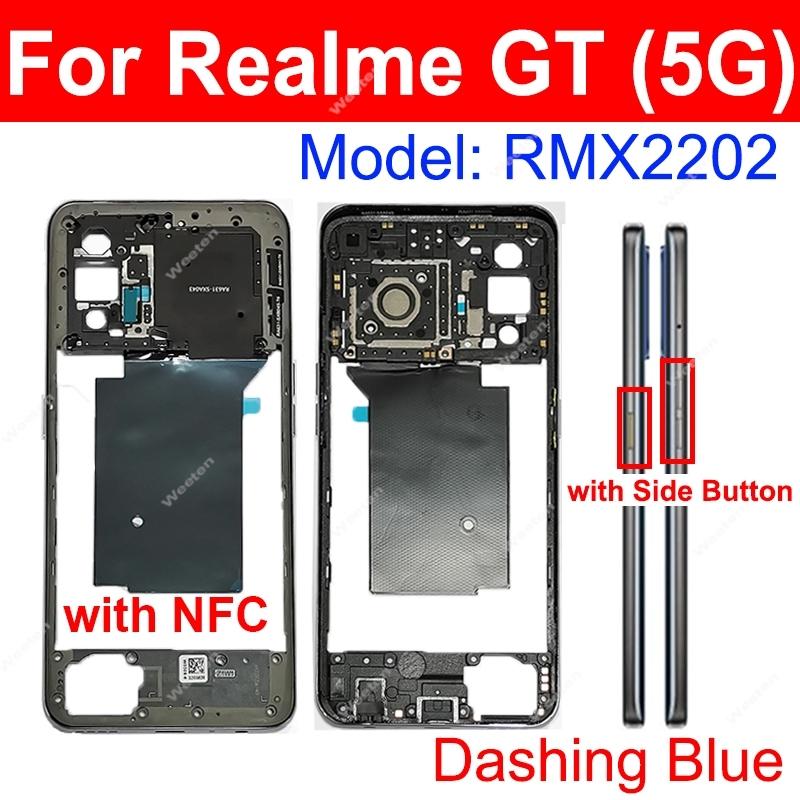 Middle Frame Housing For Realme GT Neo 3 Neo 2 2T GT NEO Flash 5G Middle Frame Holder with Side Power Volume Buttons Parts