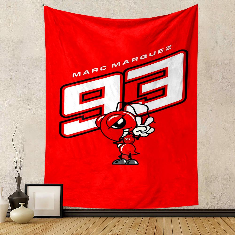 Marc Marquez 93 Red Cartoon Ant Peace Sign Graphic Design Patterned tapestry for bedroom and living room home decor sofas
