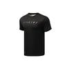 Li Ning Training Series Logo Letter Print Round Neck Loose Short Sleeve T-Shirt Men Tops Black ATSR425-3