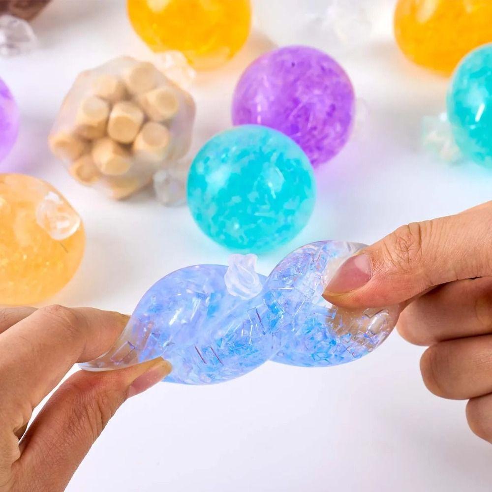 6Pcs Elastic Stretchable Clear Empty Ball Transparent Squishy Empty Shell Squish Toy Production