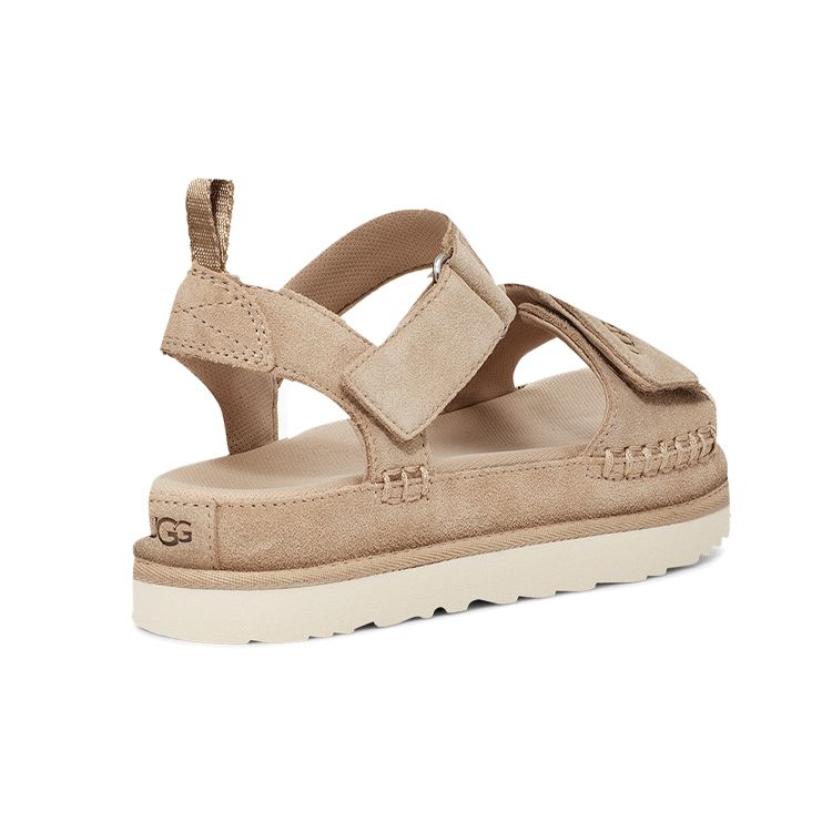 UGG Goldenstar двухслойные босоножки из коровьей кожи с одним ремешком и открытым носком, модные спортивные сандалии женские сандалии серые 1117954-MSSD