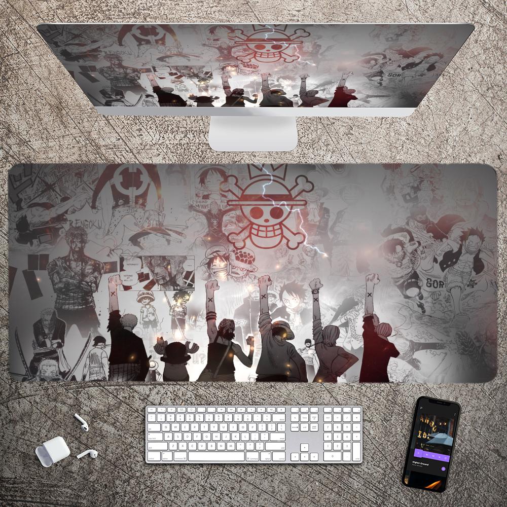 Japanese Anime Mousepad Large Gaming Mouse Pad LockEdge Thickened Computer OOne Piece DLLuffy Zoro Keyboard Table Desk Mat