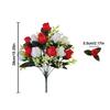 12 Heads Artificial Rose Bouquet Two Colors Wedding Decorations Silk Roses Plastic Rose Flowers