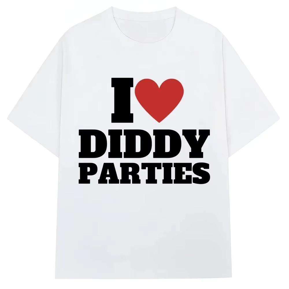 I Love/Heart Diddy Parties T Shirt Funny Graphic Unisex Streetwear Tee Top