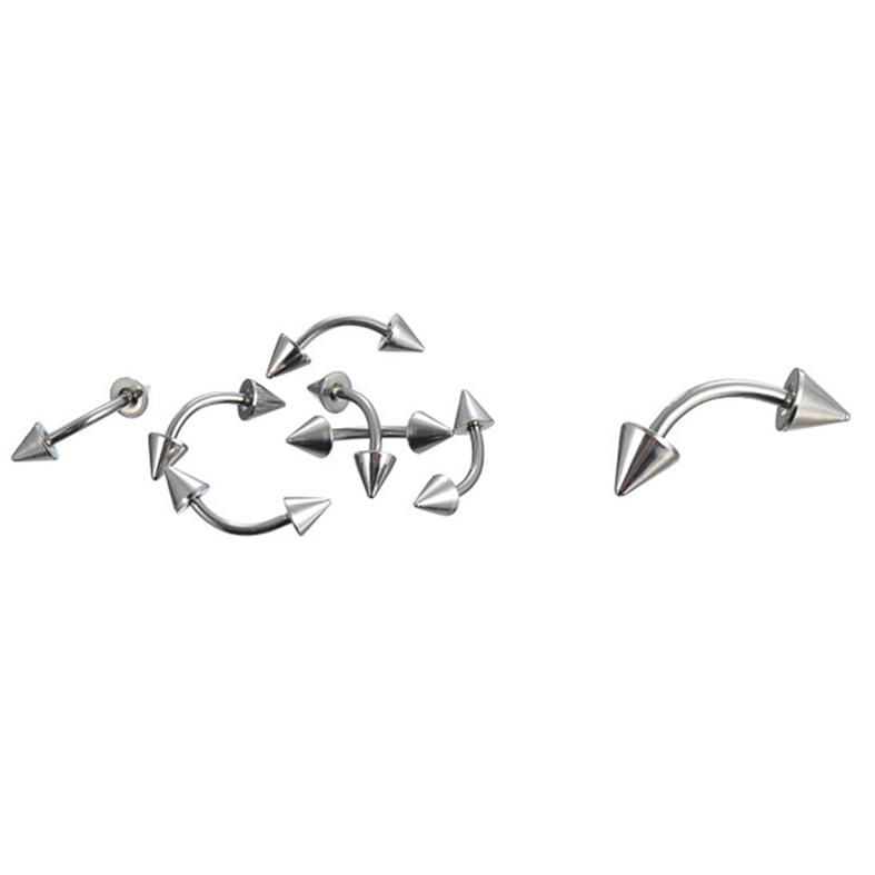 Женская мода шпильки для языка и губ, бровей, ногтей, носовых ногтей, смешанный набор, пирсинг пупка, ювелирные изделия