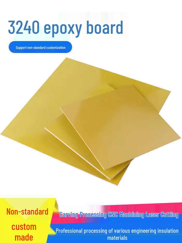 High-Temperature Resistant 3240 Epoxy Fiberglass Insulation Board for Electricians, Customizable Resin and Bakelite Board.
