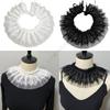A0NF Vintage Lace Trim Neckpiece Adjustable Victorian Gothic Decorative Accessory Detachable Costume Collar for Party