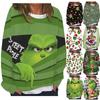 Женская повседневная модная толстовка с длинным рукавом и круглым вырезом с рождественским принтом, многослойный пуловер, топ