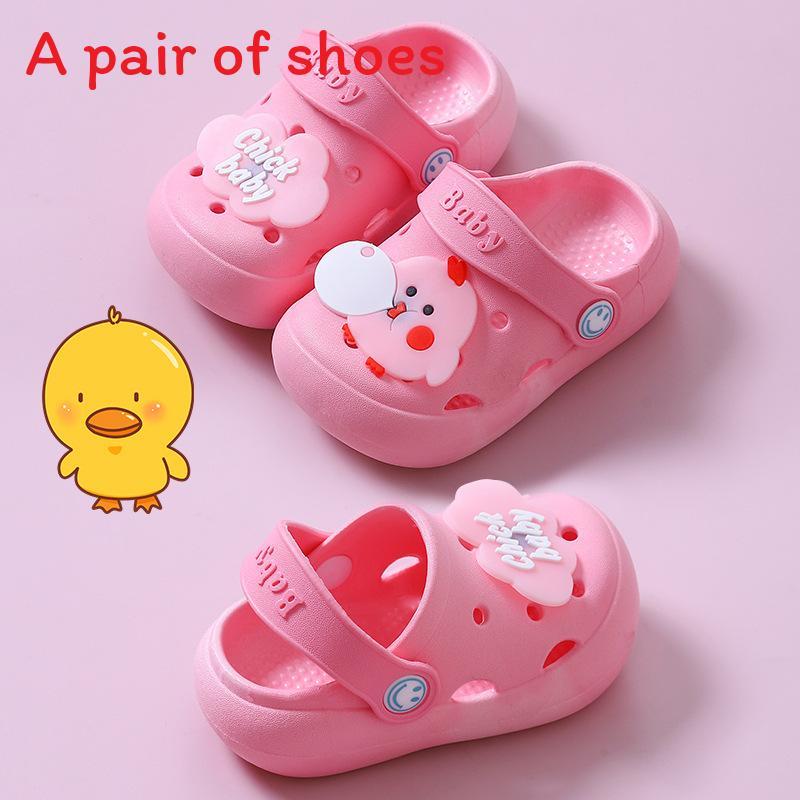 Kids Hole Shoes Pvc Breathable Waterproof Sandals With Nonslip Sole For Summer Wear