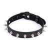 Black PU Leather Rivet Needle Thorns Collar Slave Fantasy Fetish Bondage BDSM Gear Bondage Neck Strap Sex Product for Couples