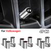 For VW GTI Scirocco B6 Tiguan T5 Golf Polo Jetta Passat Car Wheel Tire Valve Caps Stem Case With Logo Auto Styling Accessories