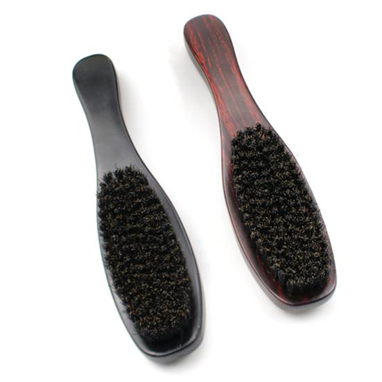 Wave Brush Men Styling Wooden Beard Brush Bristle Hair Brush Beard Styling Accessory for Home Salon Travel