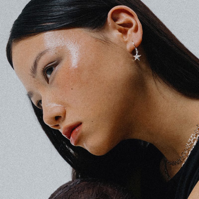 SCALETTO WS014 Серьги-кольца «Сияющая звезда»