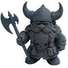 Статуэтка Воина-Гнома Викингов, 3D-печатная Фигурка Варвара, Шлем с Рогами, Декор для Стола в Домашнем Офисе, Коллекционный Подарок