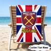 1PC Custom Name Beach Towel hammer Crest Beach Towel, Suitable for Camping, Travel, Beach Accessories, Super Absorbent, Family Gift