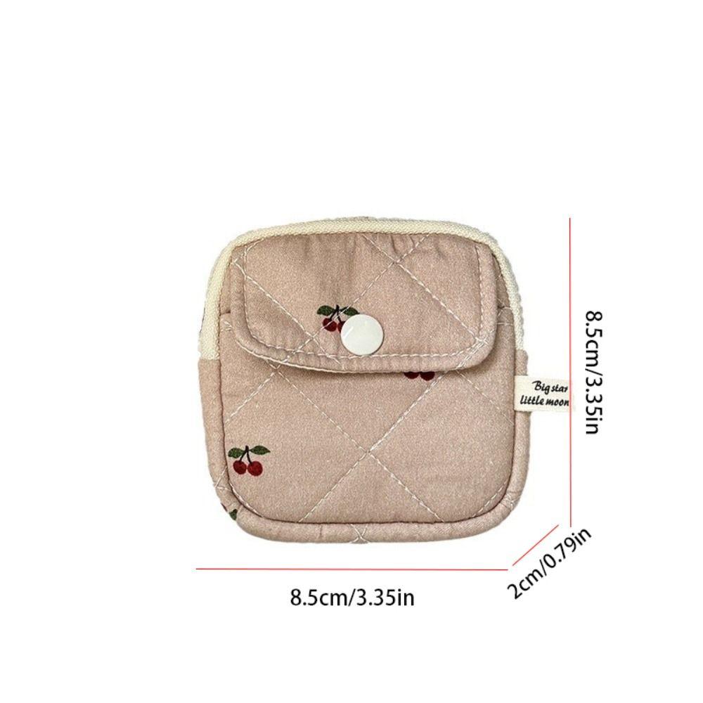 Pendant Small Makeup Lipstick Bag Flower Mini Canvas Storage Bag Female/Girls