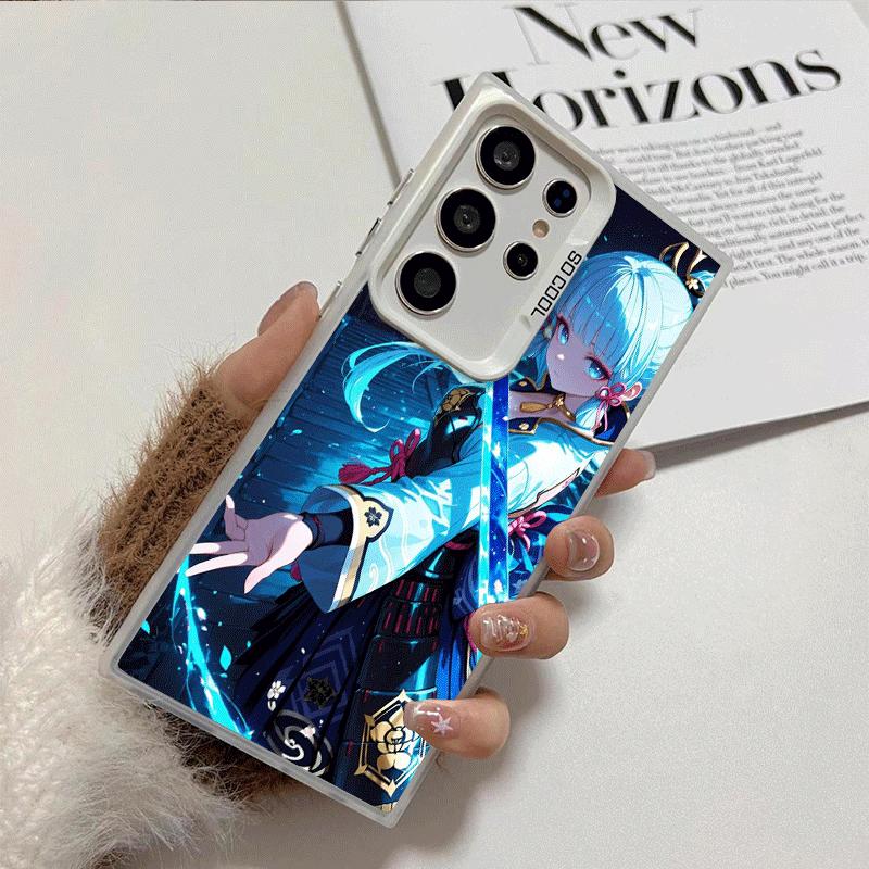 Genshin Impact Камисато Аяка Мягкий чехол для телефона для Samsung Galaxy S24 S25 FE S26 Edge S23 Ultra S22 Plus S21 + Ударопрочный чехол B