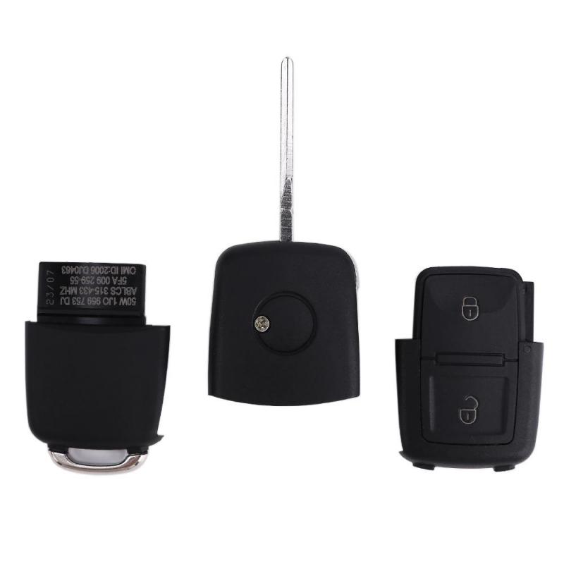 2 кнопки дистанционного складного ключа автомобиля оболочки для MK4 Bora Golf 4 5 6 Passat Bora Touran