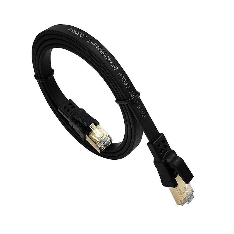 Плоский экранированный 10-гигабитный сетевой кабель RJ45 из чистой меди CAT8 для дома