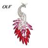Animal Brooches Sparkling Rhinestone Peacock Brooch, Jewelry Pin for Women, Scarf Brooch Vintage Clothes Decorative Accessory Wedding Parties