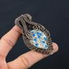 K2 Azurite Gemstone Pure Copper Wire Wrapped Handmade Pendant Jewelry For Gift