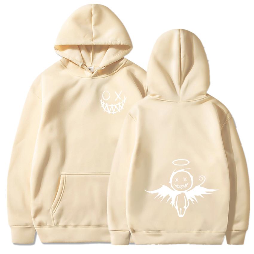 Autumn and Winter New Smiling Angel Hoodie, Hip-hop Street Classic Hoodie, Outdoor Fashionable Casual Long Sleeved Warm Hoodie
