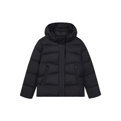 Однотонная повседневная пуховая куртка с капюшоном Женская верхняя одежда Черный F11W348916FBK