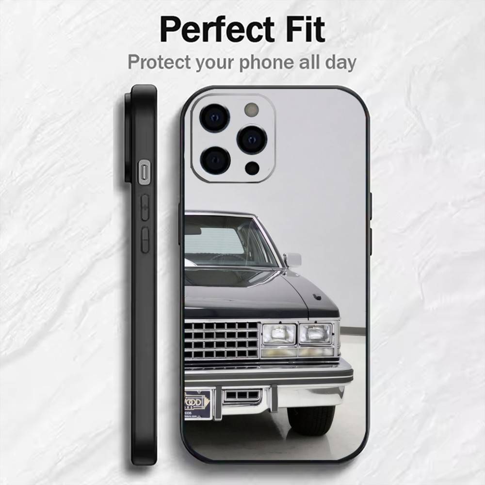 1976 Классические Винтажные Автомобили S-SevilleES Чехол для Телефона для iPhone17,16,15,14,13,12 Plus,Max Мягкий Силиконовый Черный Чехол